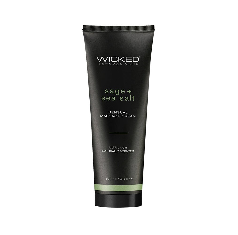 Wicked Sensual Massage Cream-Sage + Sea Salt Scented 4oz